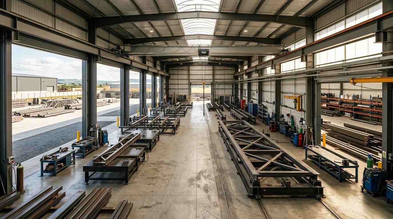 Raj Fabrication steel fabrication workshop and industrial yard in Mumatpura, Ahmedabad
